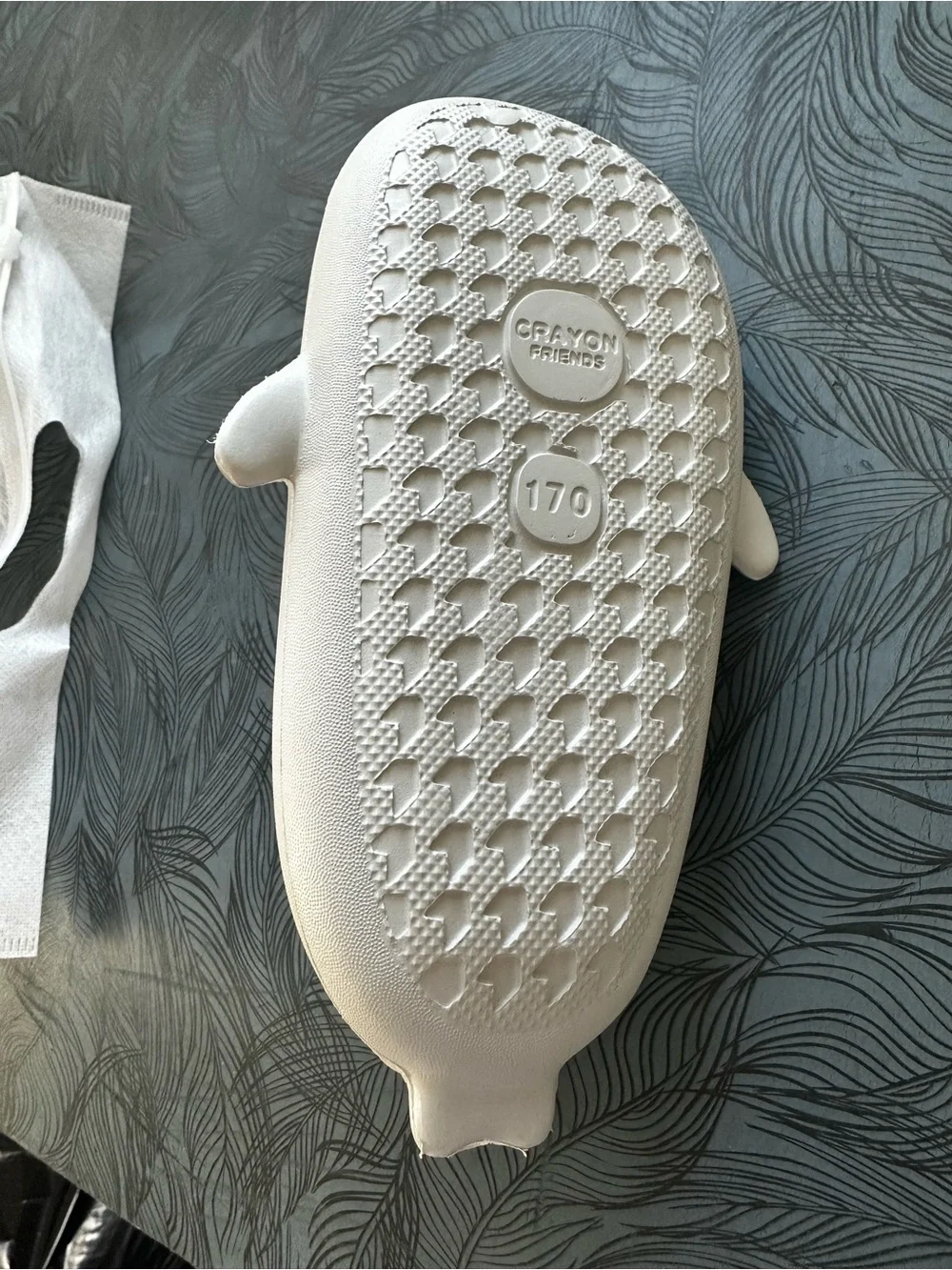 Kids Shark Clog Slippers in Cream - Cozy Fuzzy Lining